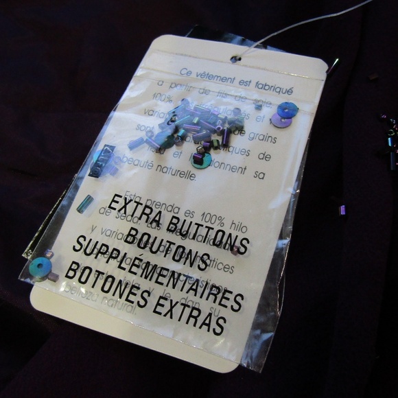 NEW Jones New York Purple Silk Beaded Sequin Dress - Picture 8 of 8